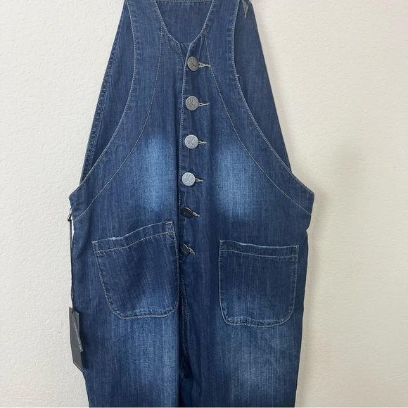 One Teaspoon Monroe Denim Overalls in Cowboy - Picture 7 of 10
